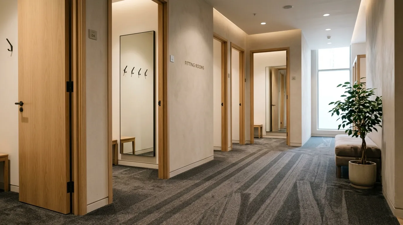 Fitting rooms after cleaning
