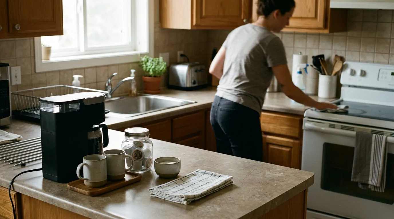 Resetting a rental kitchen between guests