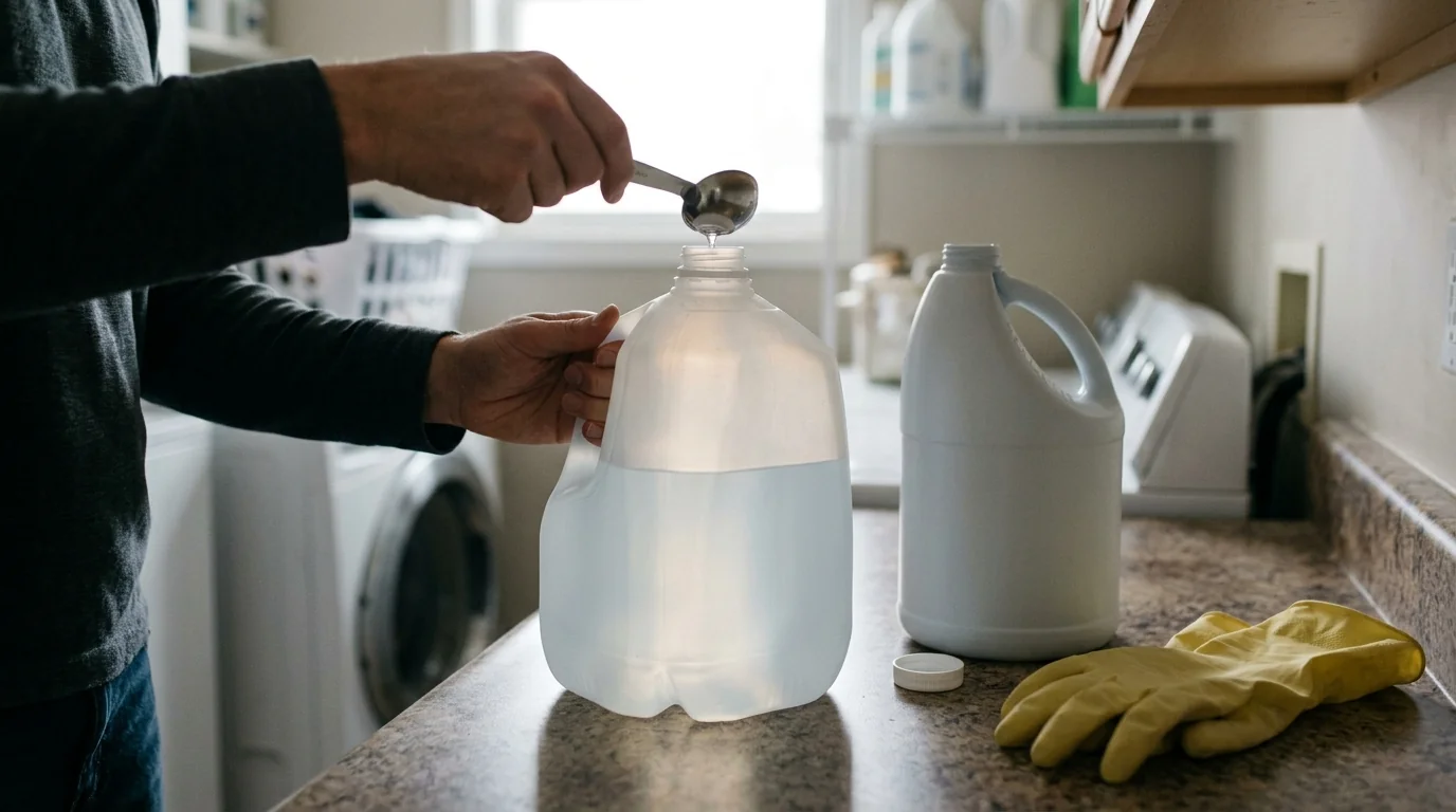 Mixing a bleach solution for norovirus cleanup